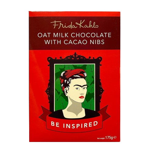 Frida Kahlo Oat Milk Chocolate With Cocoa Nibs Gift Bar 175g
