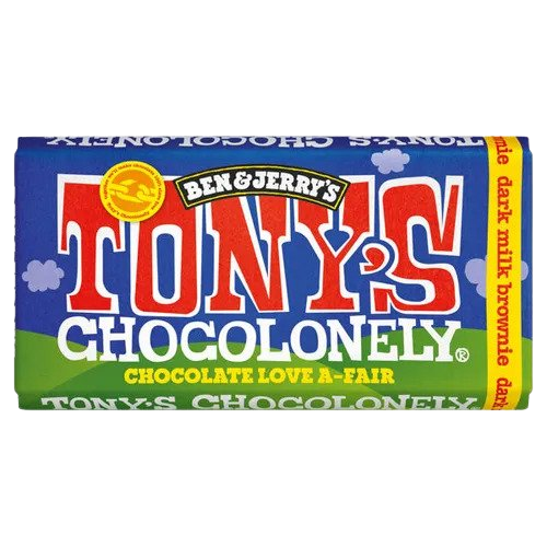 Tony's Chocolonely Ben & Jerry's Dark Milk Chocolate Brownie Block 180g