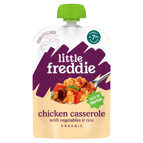 Little Freddie Organic Chicken Casserole with Vegetables & Rice Textured Stage 2 +7m 130g