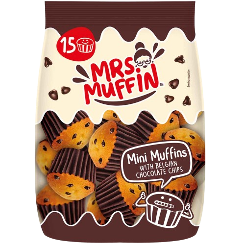 Mrs Muffin 15 Mini Muffin Belgian Chocolate 225g