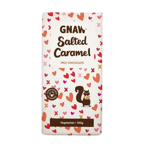 GNAW Milk Chocolate Salted Caramel Bar 100g