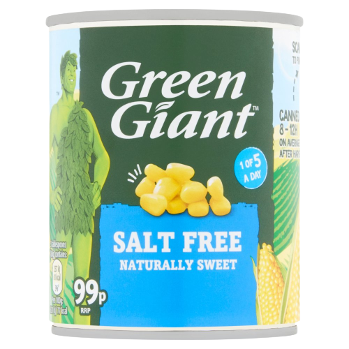 Green Giant Salt Free Sweetcorn Pm 99p 198g