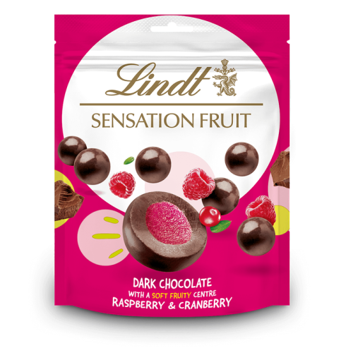 Lindt Sensations Pouch Fruit Raspberry & Cranberry 150g