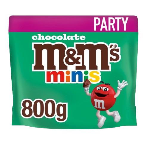 M&M's Minis Milk Chocolate Party Mix Bulk Snack Bag 800g