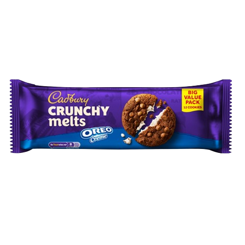 Cadbury Crunchy Melts Oreo Creme Chocolate Cookies 312g