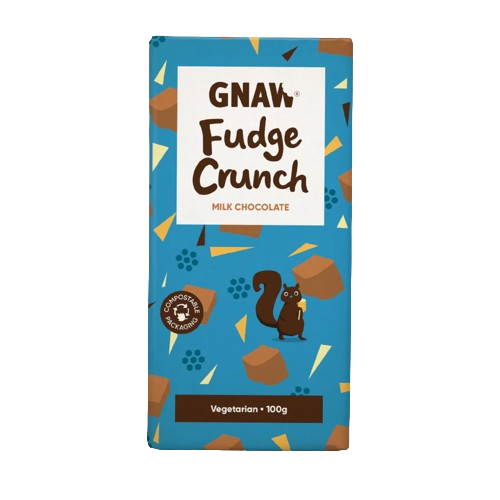 GNAW Milk Chocolate Fudge Crunch Bar 100g