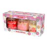Swizzels Love Hearts Candle Gift Set  Jars Strawberry, Vanilla, & Cherry 3x3oz