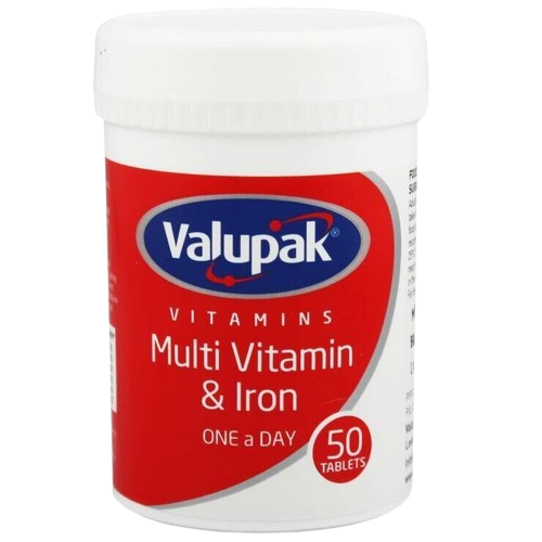 Valupak Multivitamin & Iron One A Day 50 Tablet