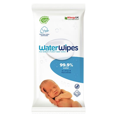 Waterwipes Sensitive Newborn Bioegradable 10 Baby Wipes