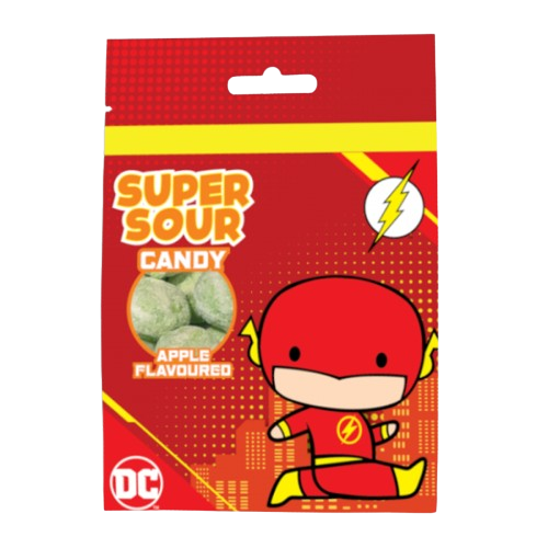 DC The Flash Super Sour Apple Flavour Candy 130g