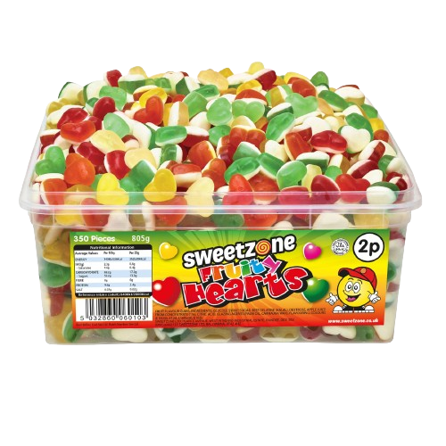 Sweetzone Fruity Hearts Tub 805g