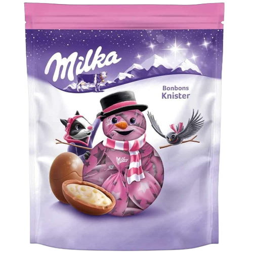 Milka Milk Chocolate Bonbons With Popping Candy Creme Filling In Pouch 86g