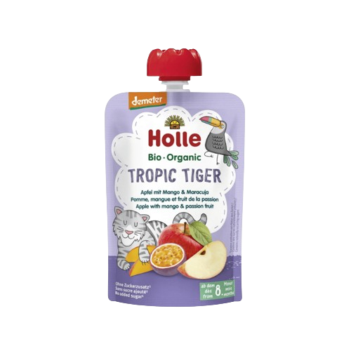 Holle Organic Pouch Tropic Tiger Pouch Apple With Mango & Passion Fruit 100g