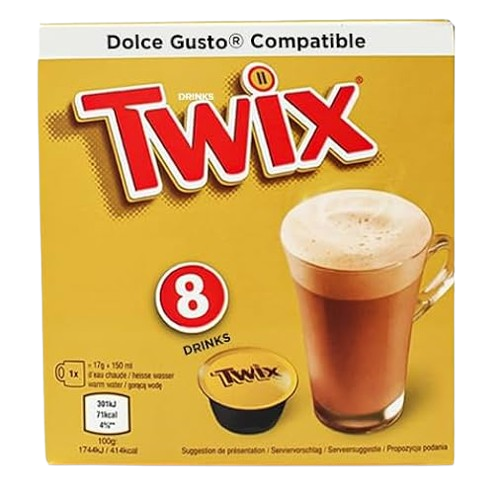 Twix Hot Chocolate Dolce Gusto Compatible 8 Pods
