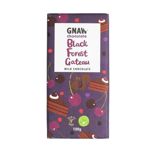 GNAW Milk Black Forest Gateau Chocolate Bar 100g