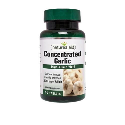 Natures Aid Garlic concentrated 2000ug Allicin 90 Tablets