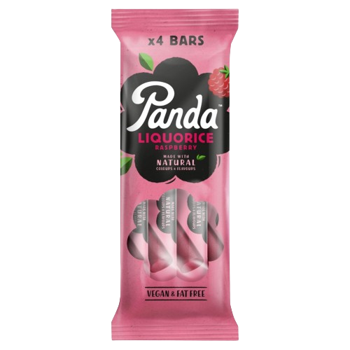 Panda Raspberry Liquorice 4 Bars 128g