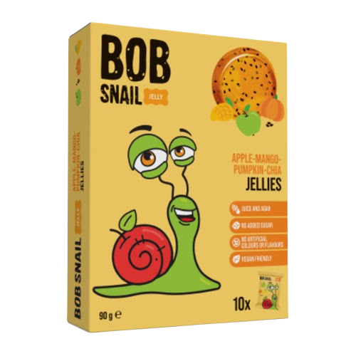 Bob Snail Fruit Jellies Apple-Mango-Pumpkin-Chia 10x9g