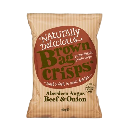 Brown Bag Crisps Beef And Onion 40g