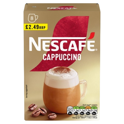 Nescafe Cappuccino Instant Coffee Sachets PMP £2.49 8 x 15.5g