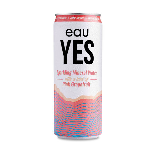 eauYES Sparkling Mineral Water Pink Grapefruit 330ml