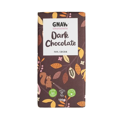 GNAW 70% Dark Chocolate Bar Vegan 100g