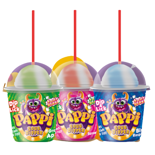 Pappi Sour(Strawberry, Apple, Blue Raspberry ) Powder Dipper 39g