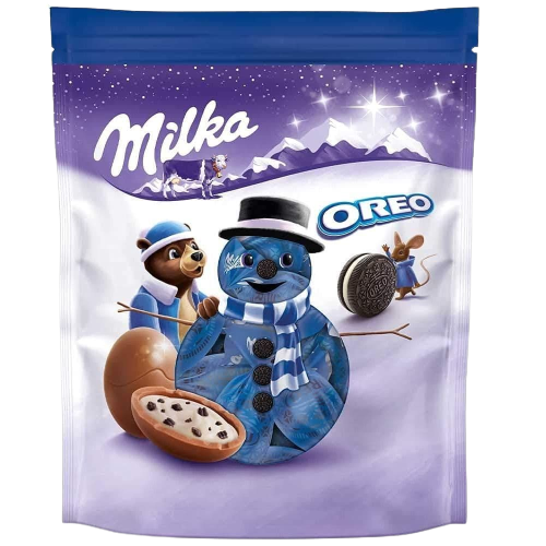 Milka Milk Chocolate Bonbons With Oreo Creme Filling In Pouch 86g