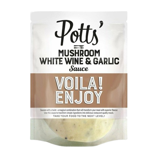 Potts Mushroom, White Wine & Garlic Sauce 250g