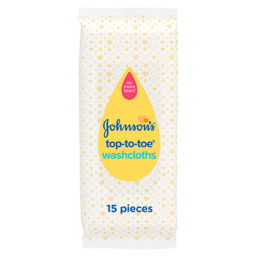 JOHNSON'S® Top-to-Toe 15 Washcloths