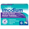 Imodium Dual Action Tabs 6 Capsules