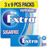 Extra Peppermint Sugarfree Chewing Gum Multipack 3 x 9 Pieces