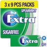 Extra Spearmint Chewing Gum Sugar Free Multipack 3 x 9 Pieces