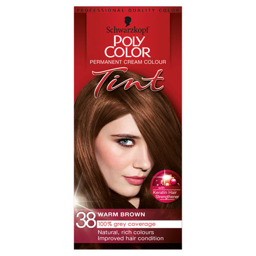 Schwarzkopf Poly Color Tint Permanent Cream Colour 38 Warm Brown