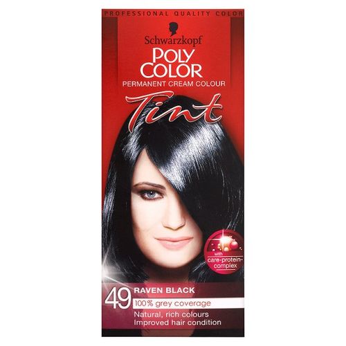 Schwarzkopf Poly Color Tint Permanent Cream Colour 49 Raven Black