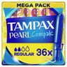 Tampax Compak Pearl Regular Tampons 36 Pack