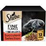 Sheba Fine Flakes Cat Food Pouches Succulent Selection in Jelly 12 x 85g