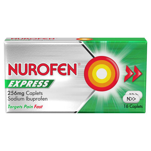 Nurofen Express 256mg Pain Relief Caplets x16