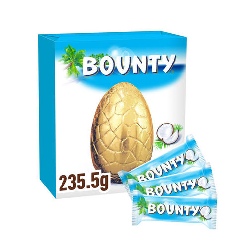 Bounty Coconut Milk Chocolate Easter Egg with 3 Fun Size Chocolate Bars 235.5g