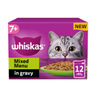 Whiskas 7+ Mixed Menu Senior Wet Cat Food Pouches in Gravy 12 x 85g