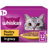 Whiskas 1+ Cat Pouches Poultry Feasts In Gravy 12X85G