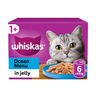 Whiskas Adult Wet Cat Food Tins Fish In Jelly 6 X 400g