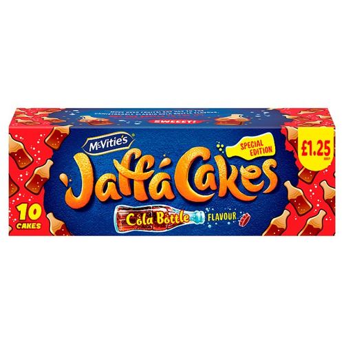 McVitie's Jaffa Cakes Original Chocolate Biscuits Cola Flavour PMP £1.25 10 Cakes