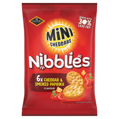 Jacob's Mini Cheddars Nibblies Cheddar & Paprika 6x17g