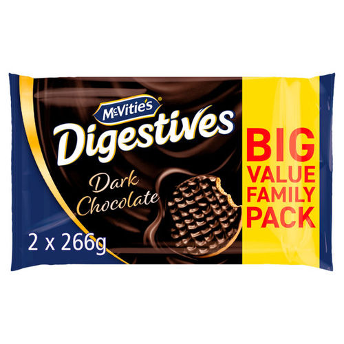 McVities Dark Chocolate Digestive Twin Pack 2x266g