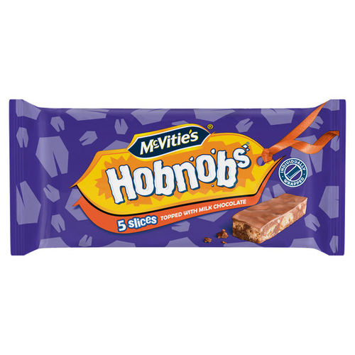 McVitie's HobNob Milk Chocolate Slices Cake Bars Multipack 5 x 25.8g, 129g