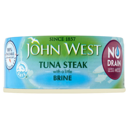 John West No Drain Tuna Steak with a Little Brine 110g