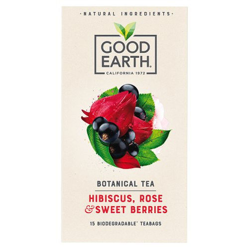 Good Earth Hibiscus, Sweet Berries & Rose Tea Bags x 15