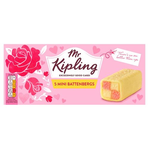 Mr Kipling Mini Battenberg Cakes 5x32g