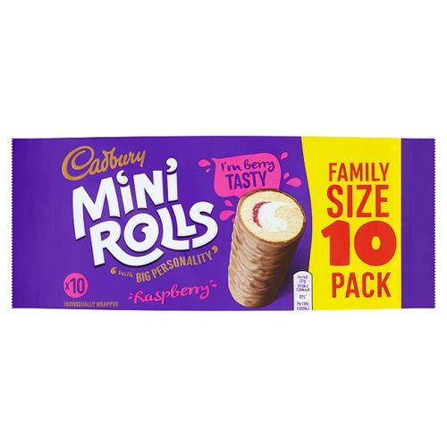 Cadbury Raspberry Mini Rolls Cakes 10x27g